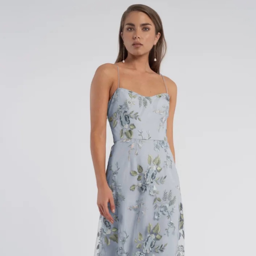 Jenny Yoo ‘Drew’ Bridesmaid Dress, Enchanted Floral, Whisper Blue **stained**